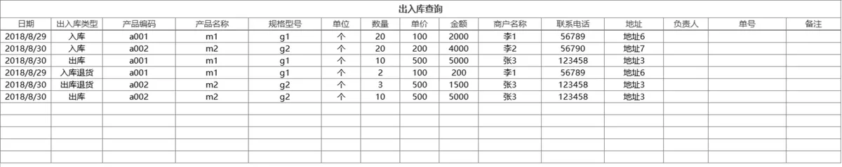 智能查询对账进销存系统Excel表格 含出入库统计库存管理功能 - 第5页