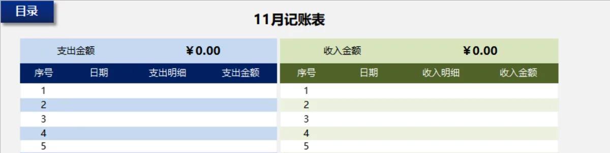 财务系统收支记账管理Excel表格 全年月度收支明细统计管理模板 - 第12页