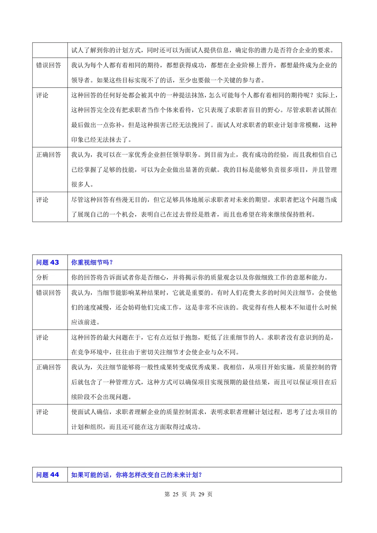 50道常用面试题目及专业回答点评Word文档 - 第25页
