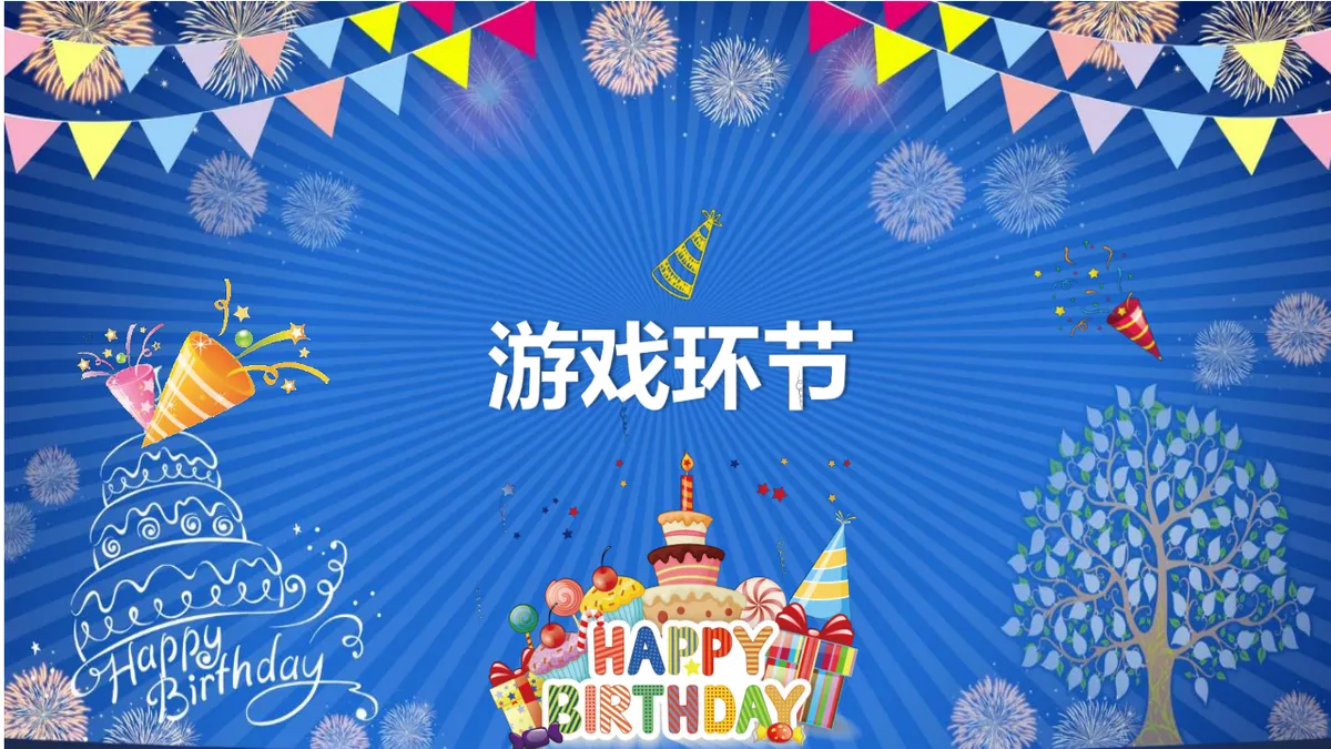 蓝色卡通风企业员工生日会活动流程策划演示PPT模板 - 第12页