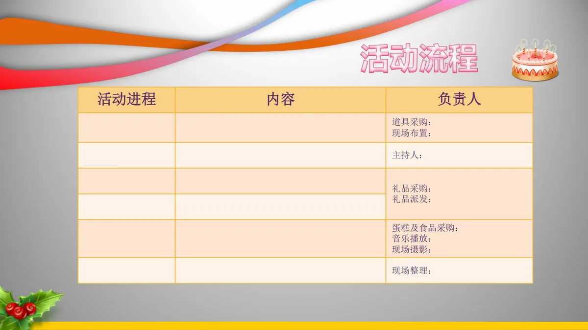 企业机构员工生日派对活动策划方案PPT模板 - 第5页