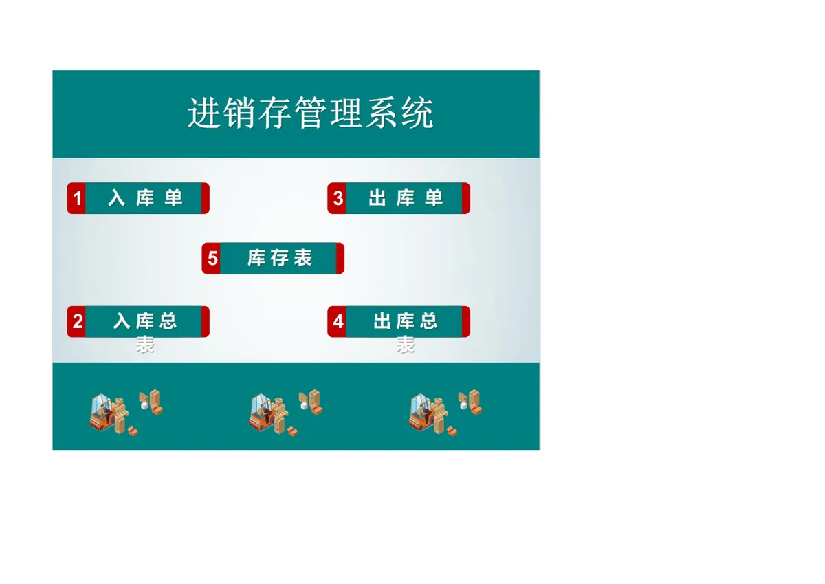 进销存管理系统Excel表格 含入库单出库单库存统计全套管理模板 - 第1页