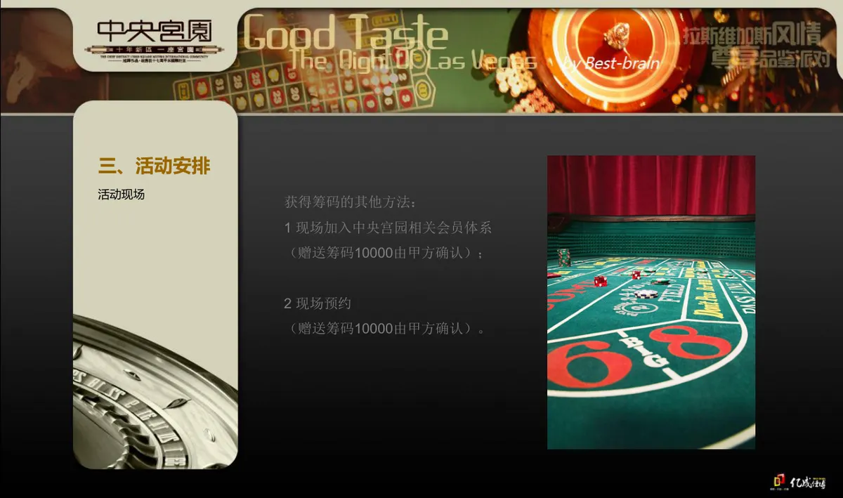 中央宫园拉斯维加斯风情尊享品鉴派对活动策划方案PPT模板 - 第20页