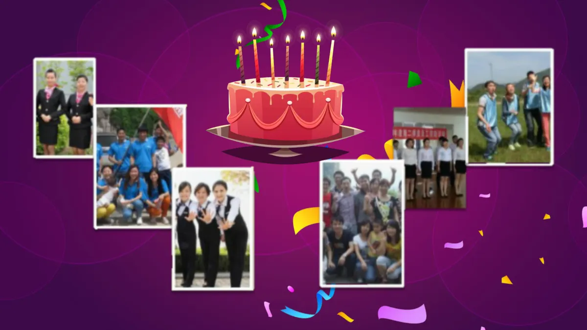 紫色精美企业员工生日会生日快乐主题PPT模板 - 第22页
