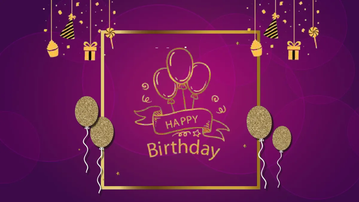 紫色精美企业员工生日会生日快乐主题PPT模板 - 第16页
