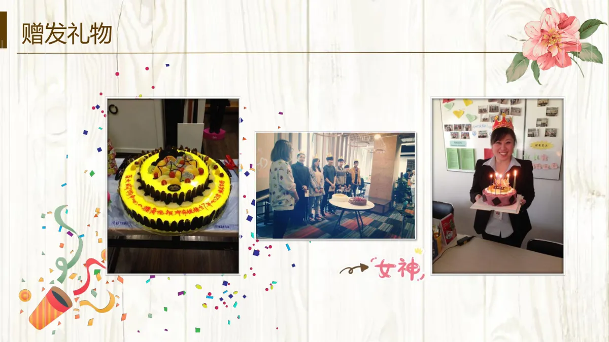 温馨卡通风企业员工生日会活动策划执行演示PPT模板 - 第13页
