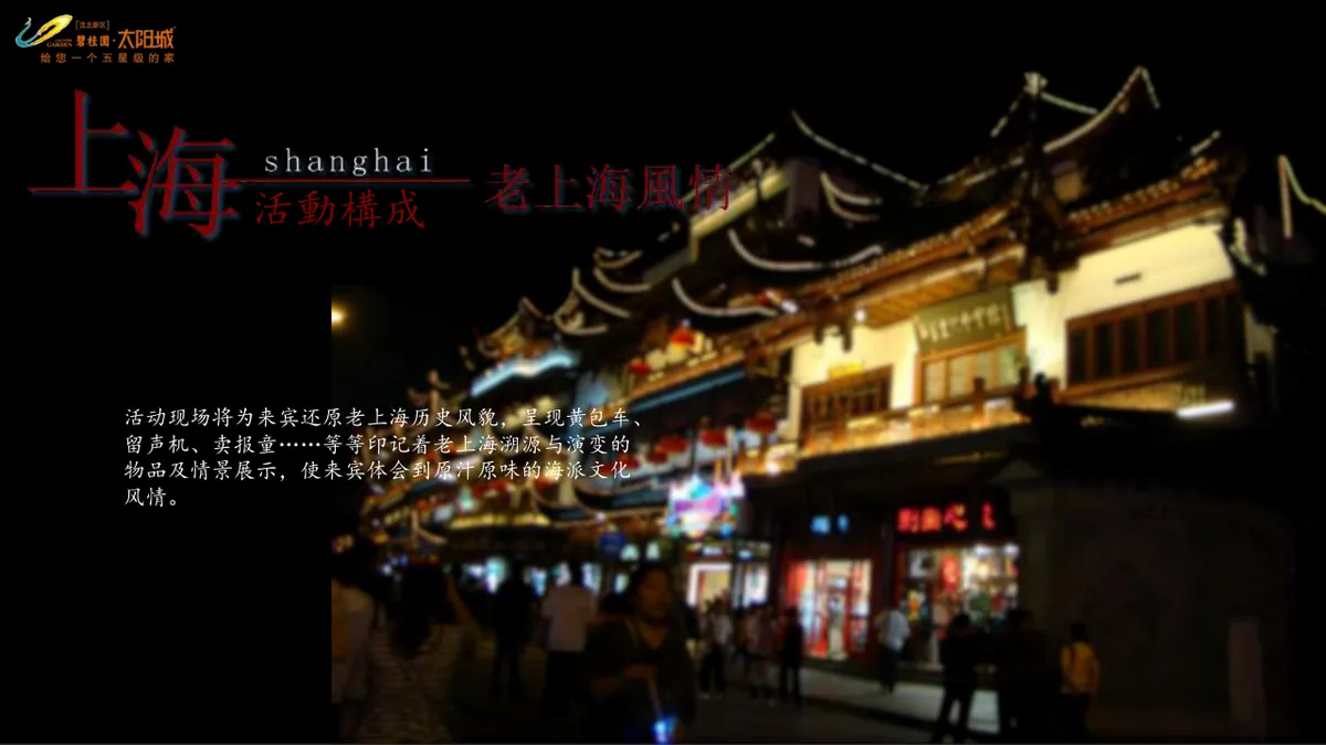 碧桂园太阳城老上海风情怀旧派对活动策划PPT模板 - 第22页