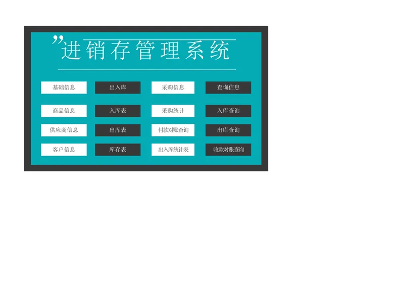 进销存管理系统Excel表格 含商品出入库采购统计对账查询全功能 - 封面预览