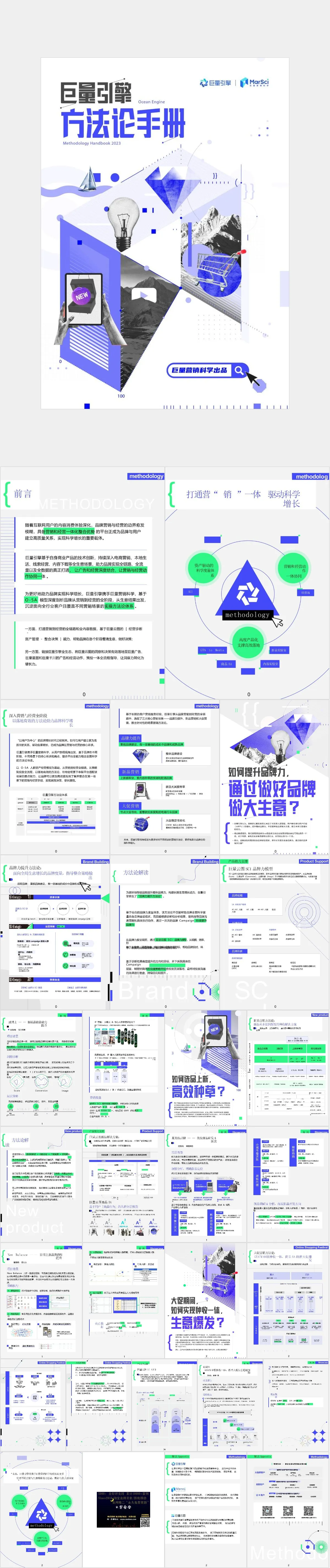 巨量引擎营销科学方法论手册PPT模板 - 模板内页详情长图