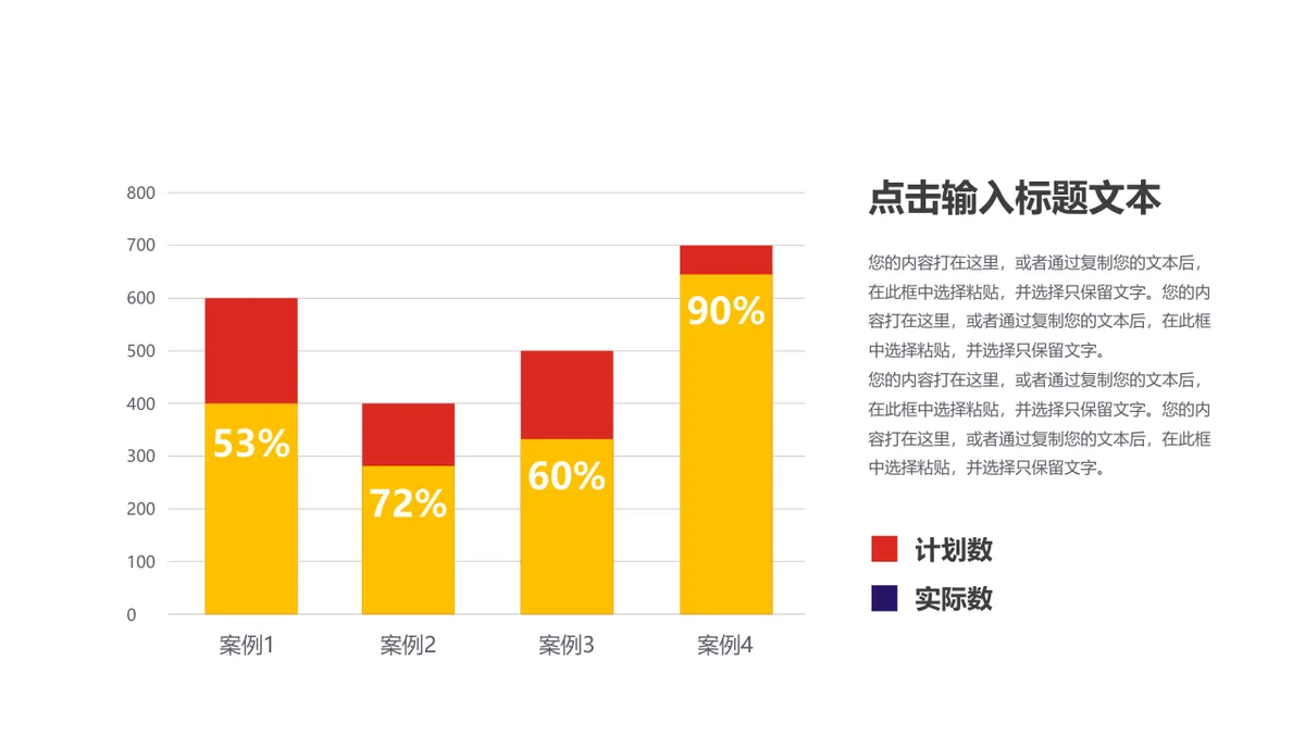 30套红黄色商务并列递进关系PPT图表合集 - 第23页