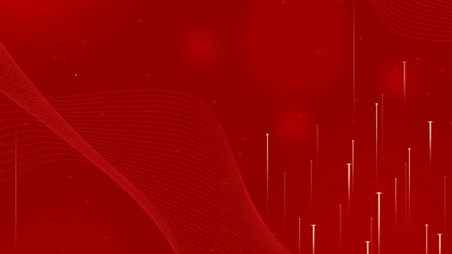 红色科技风线条光点商务活动演示通用PPT背景图片 - 封面预览