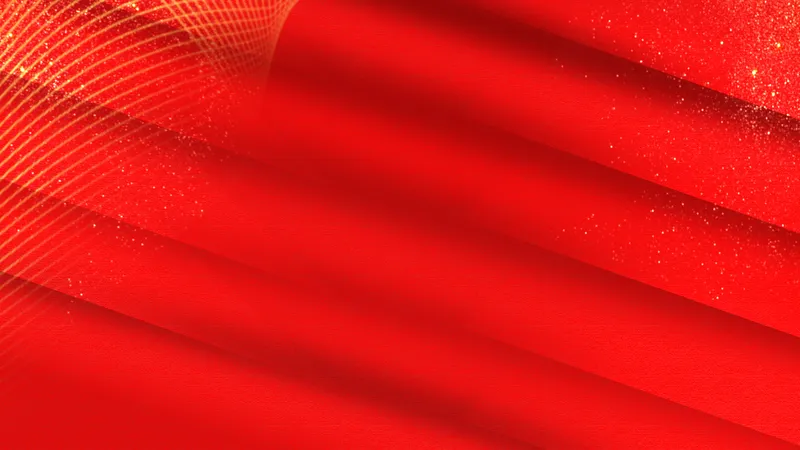 红色金粉光效商务活动庆典通用PPT背景图片 - 封面预览