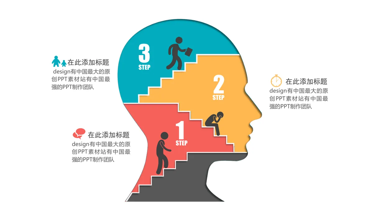 30套微立体并列递进关系PPT图表合集 商务演示数据可视化素材 - 第17页