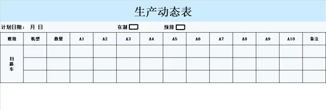 生产动态进度跟踪统计生产排程Excel表格 - 封面预览