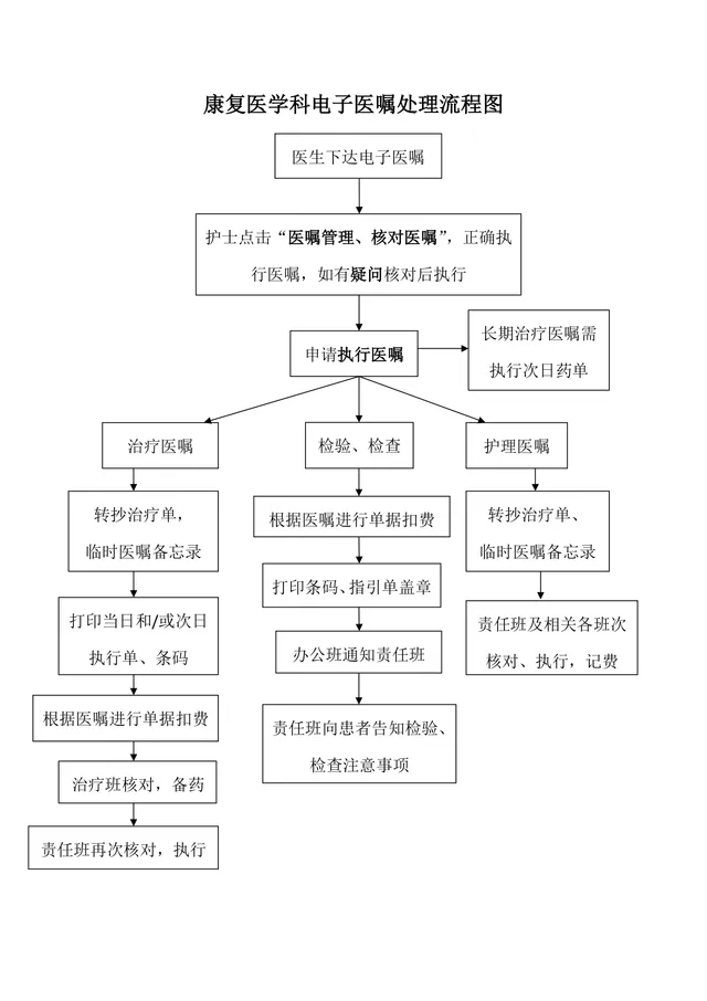 康复医学科电子医嘱处理流程图思维导图Word模板 - 封面预览