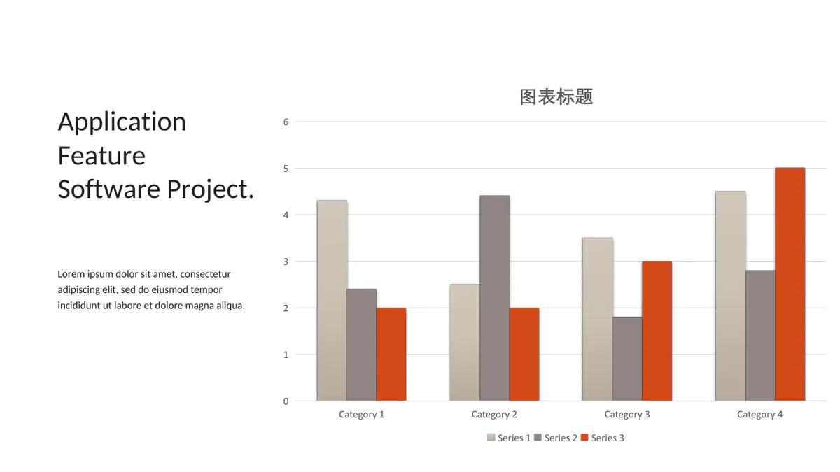 30套橙红色商务并列层级数据对比可视化PPT图表合集 - 第4页