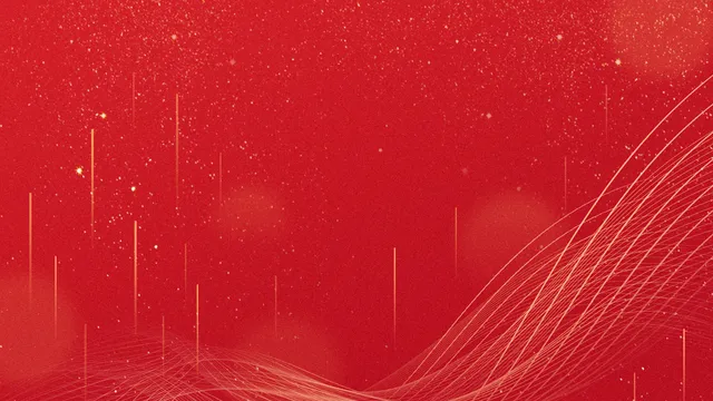 红色金闪线条喜庆通用PPT背景图片 - 封面预览