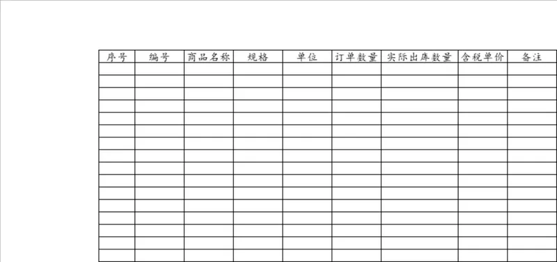 商品订单出库明细登记生产排程Excel表格 - 封面预览