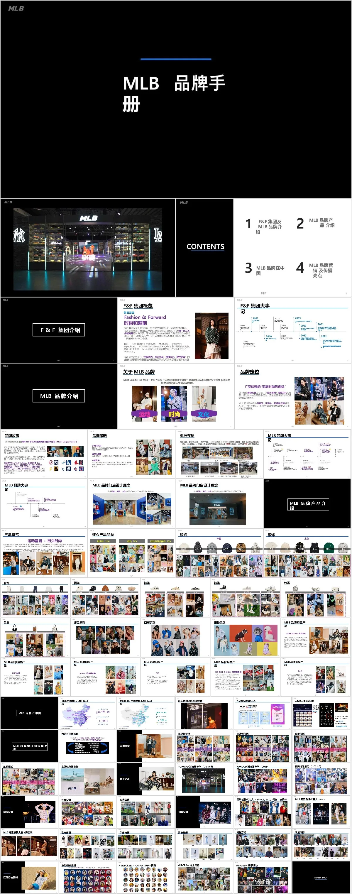 MLB品牌手册介绍PPT模板 - 模板内页详情长图