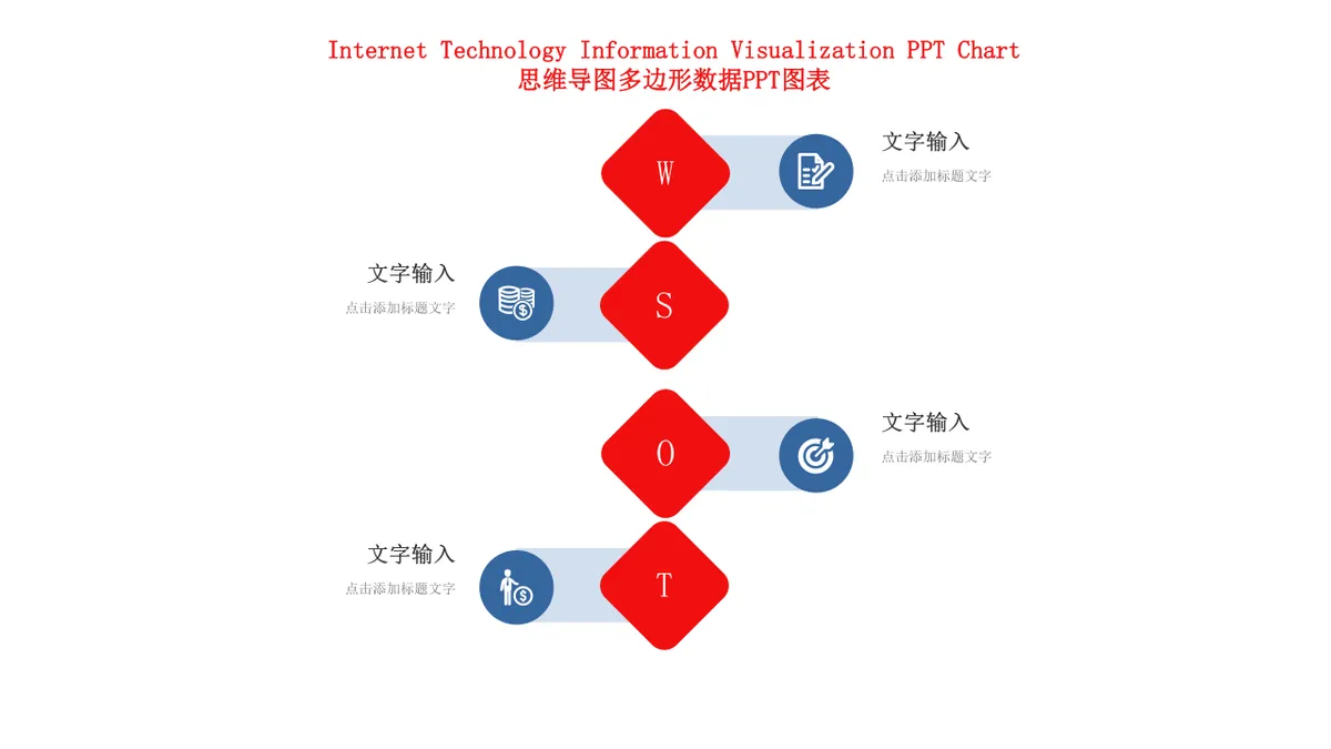 互联网科技信息可视化思维导图多边形数据PPT图表模板 - 第10页
