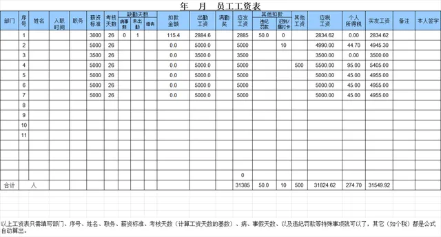 自动核算员工工资明细Excel表格 人事行政薪资核算管理模板 - 封面预览