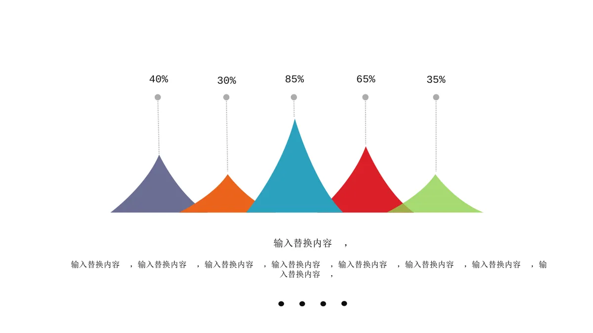 树形彩色圆点分支思维导图PPT模板 用于业务梳理逻辑演示汇报 - 第11页