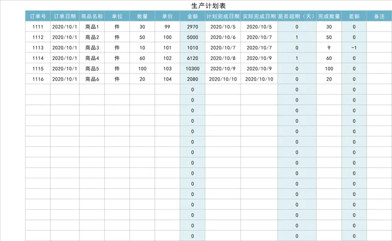 企业生产订单进度跟踪生产计划表Excel表格 - 封面预览