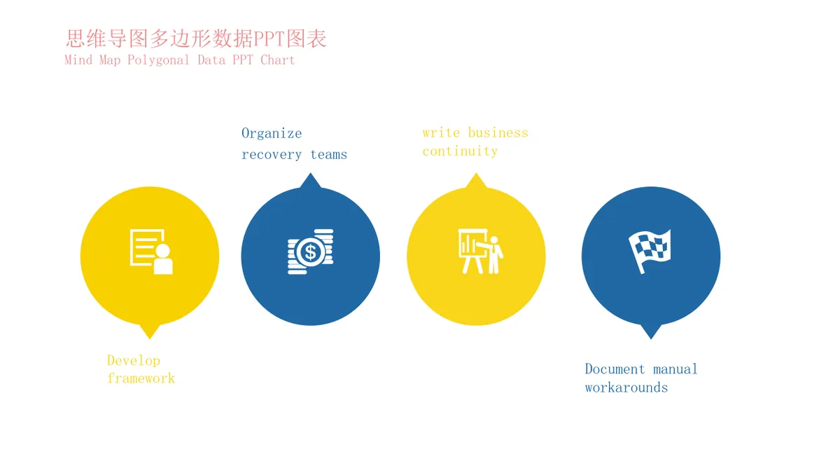 商务演示用思维导图多边形数据可视化PPT图表模板 - 第15页