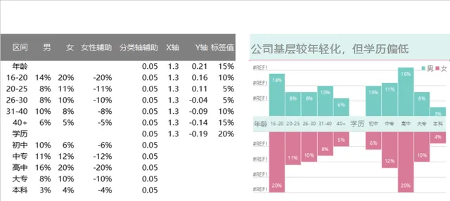 公司员工年龄学历性别分布统计Excel数据表格 - 封面预览