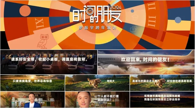 2024时间的朋友罗振宇跨年演讲活动演示PPT模板 - 封面预览