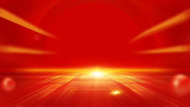 红色喜庆光效商务活动庆典通用PPT背景图片 - 封面预览