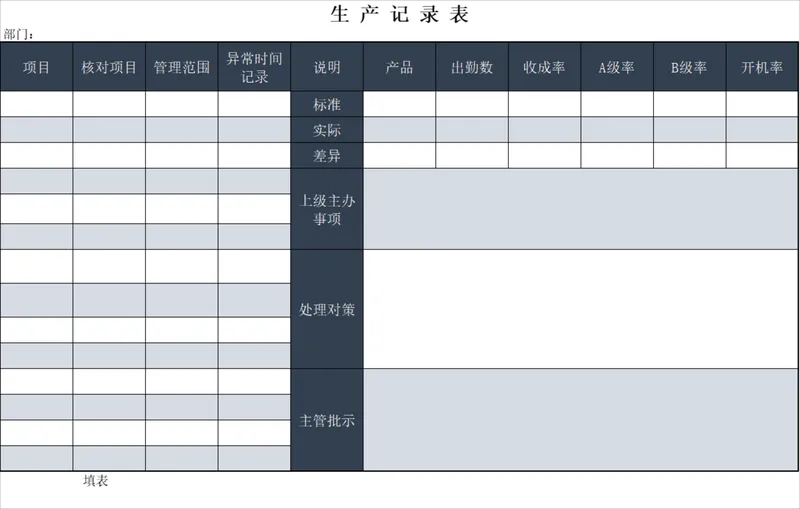 工厂车间生产记录统计排程管理Excel表格模板 - 封面预览