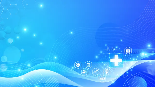 蓝色科技医疗健康主题PPT演示背景图片 - 封面预览