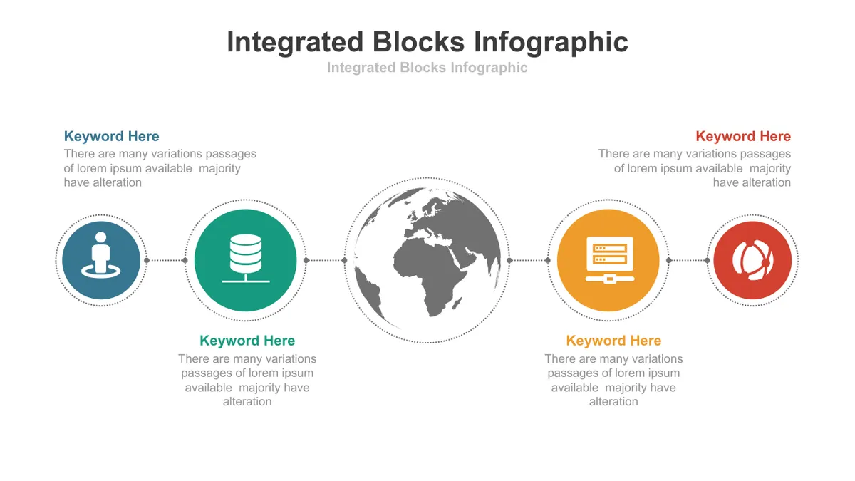 30套彩色总分关系时间轴PPT图表合集 适用于数据展示逻辑梳理演示 - 第6页