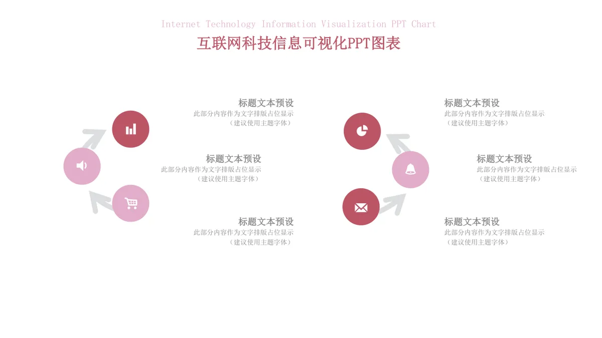 互联网科技信息可视化思维导图PPT图表模板 - 第19页
