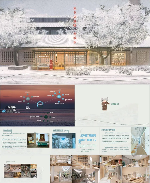 一家书店温暖一座城市书店项目介绍宣传PPT模板 - 封面预览