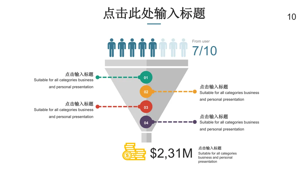鱼骨图箭头式思维导图PPT模板 适用于问题分析原因梳理演示汇报 - 第10页