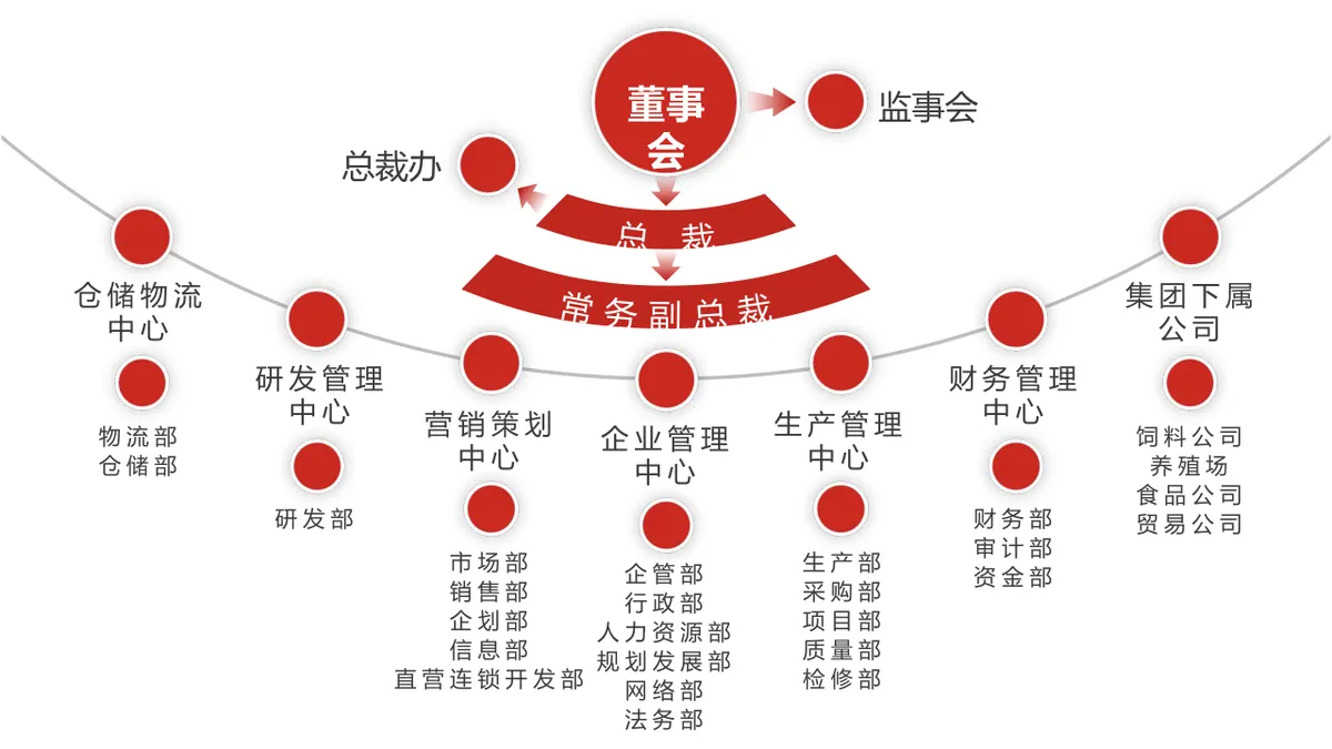 30套深红色企业组织结构关系图PPT图表合集 - 第21页