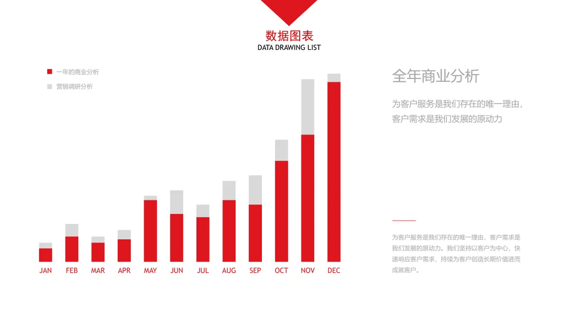 30套大气红色商务PPT图表合集 含对比图并列图柱形图环形图数据演示素材 - 第12页