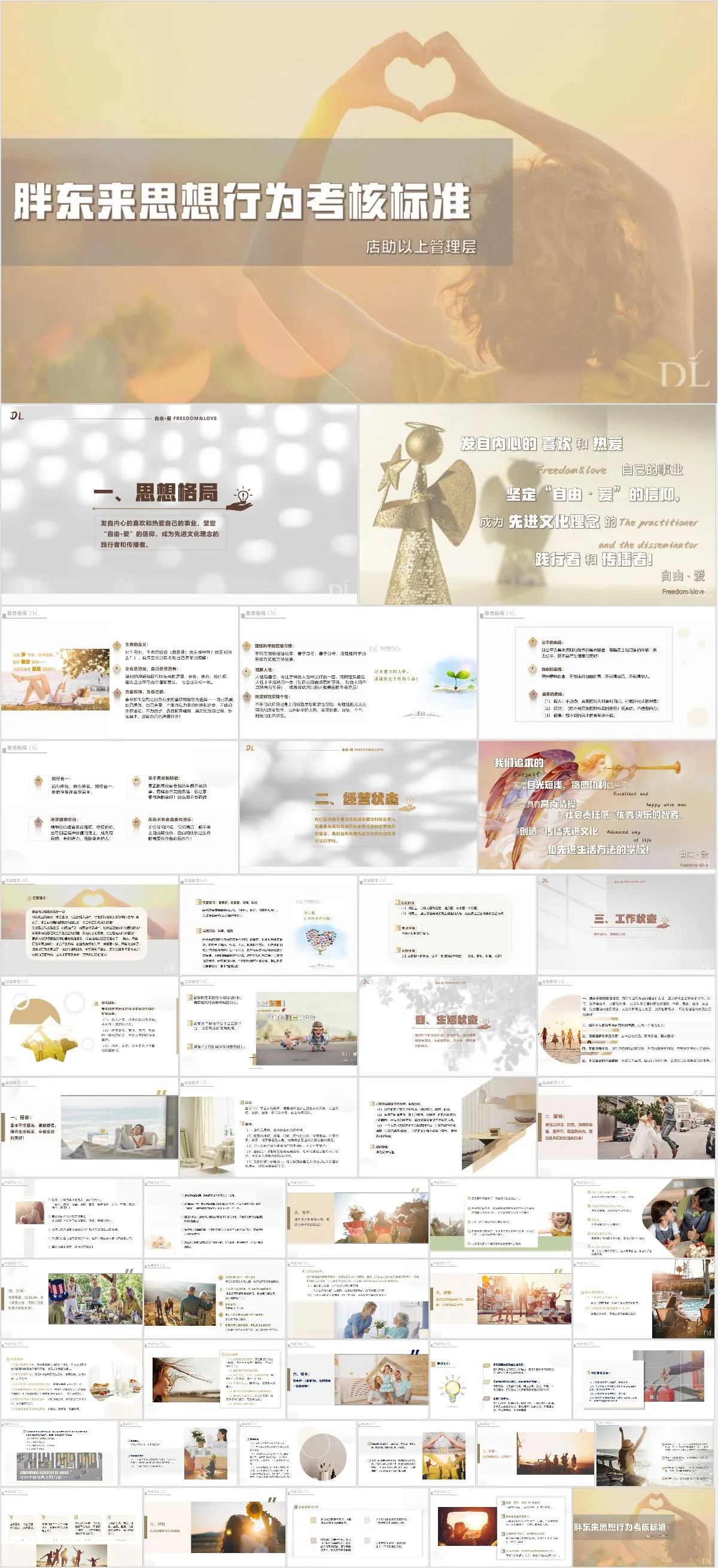 胖东来思想行为考核标准店助以上管理层培训课件PPT模板 - 模板内页详情长图