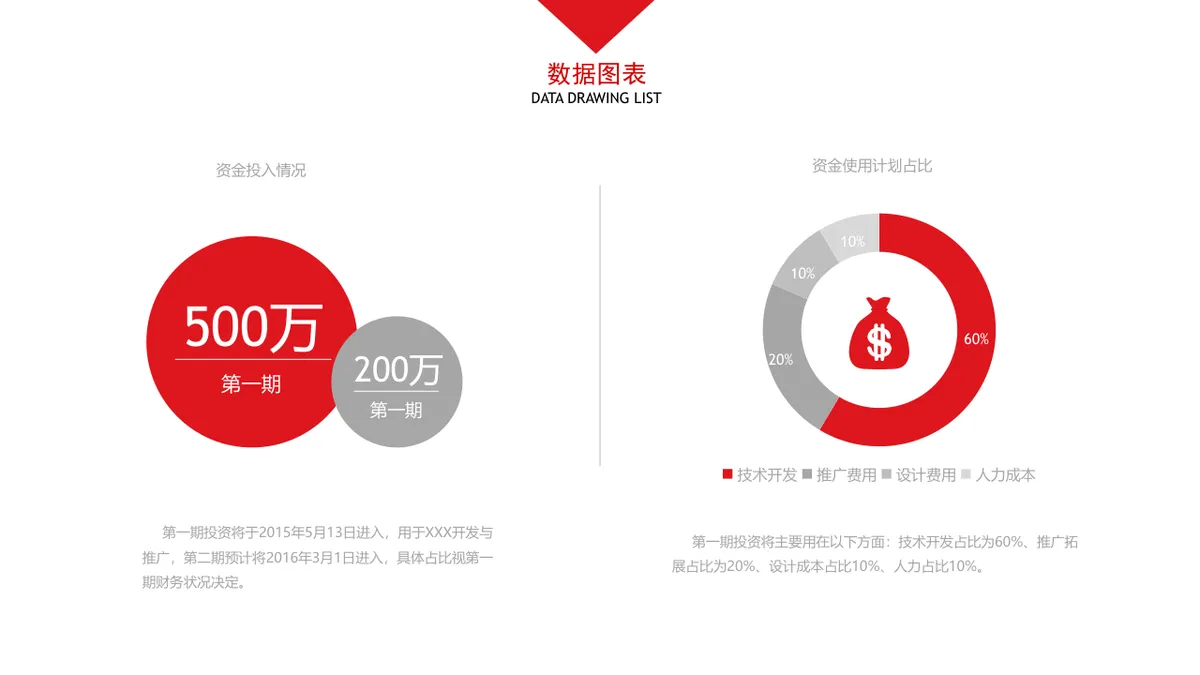 30套大气红色商务PPT图表合集 含对比图并列图柱形图环形图数据演示素材 - 第3页