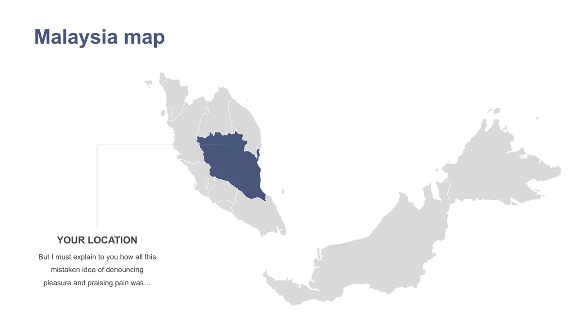 30套蓝灰色世界及各国地图PPT图表合集 适用于跨境业务市场分布演示 - 第21页
