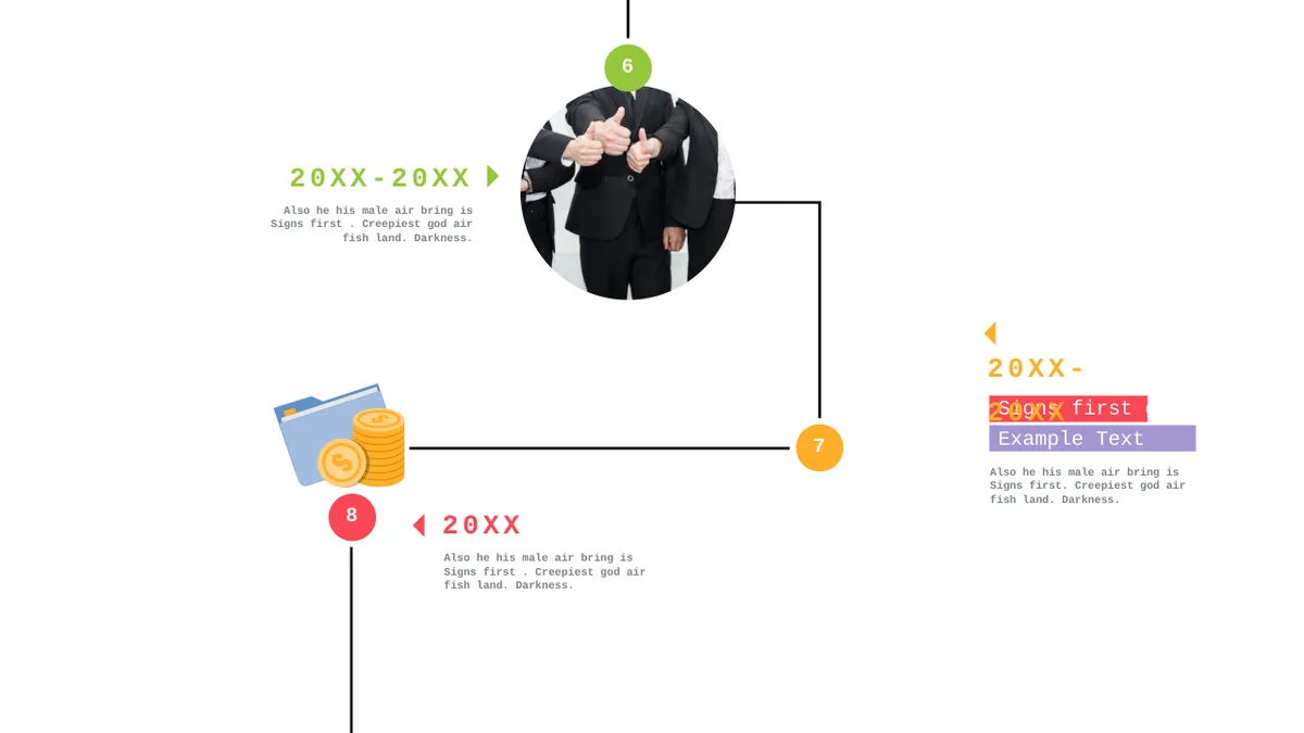 30套经典时间轴流程图PPT图表合集 适用于企业发展历程项目进度演示 - 第9页