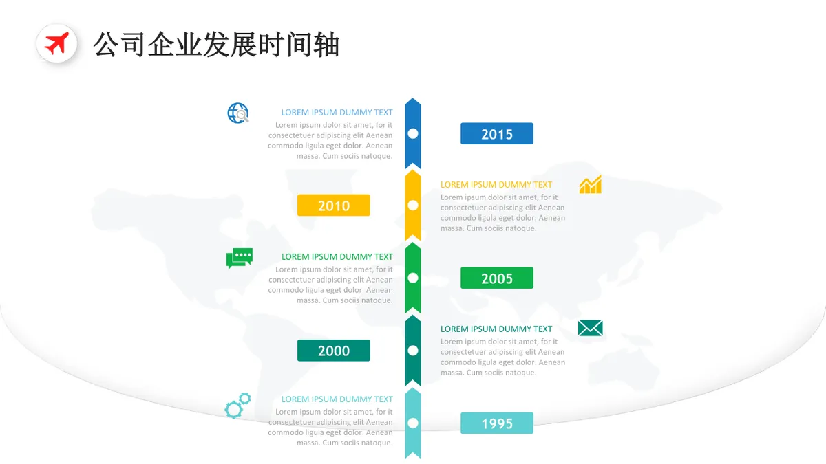企业介绍商业规划公司发展历程时间轴PPT图表素材 - 第2页