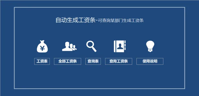 自动生成可按部门查询工资条Excel表格 人事行政薪资核算管理工具 - 封面预览