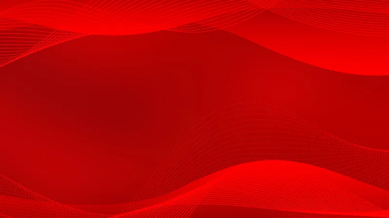 红色动感线条波纹通用商务活动演示PPT背景图片 - 封面预览