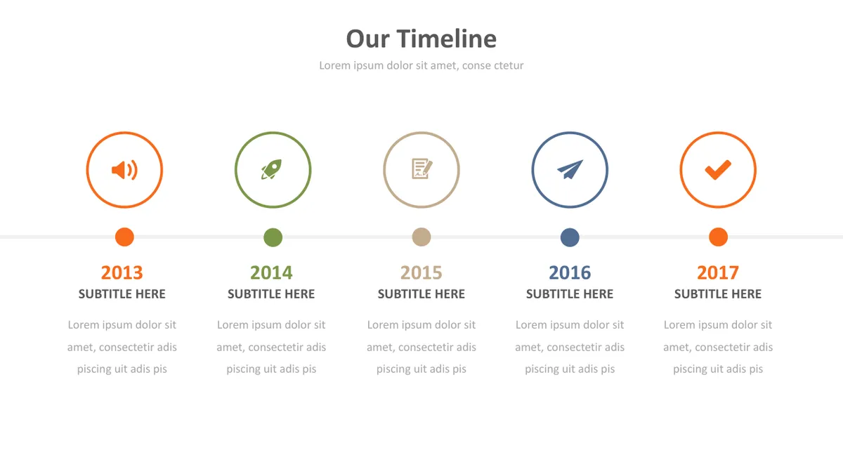 30套炫彩组织结构与时间流程可视化PPT图表合集 - 第11页