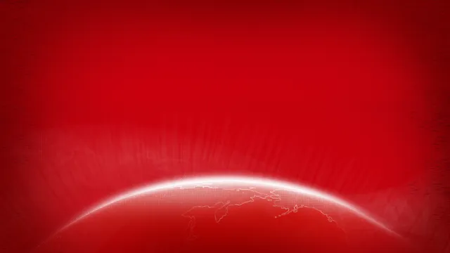 红色大气地球光晕商务通用PPT背景图片 - 封面预览