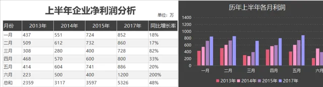上半年企业净利润分析Excel数据统计表格 - 封面预览
