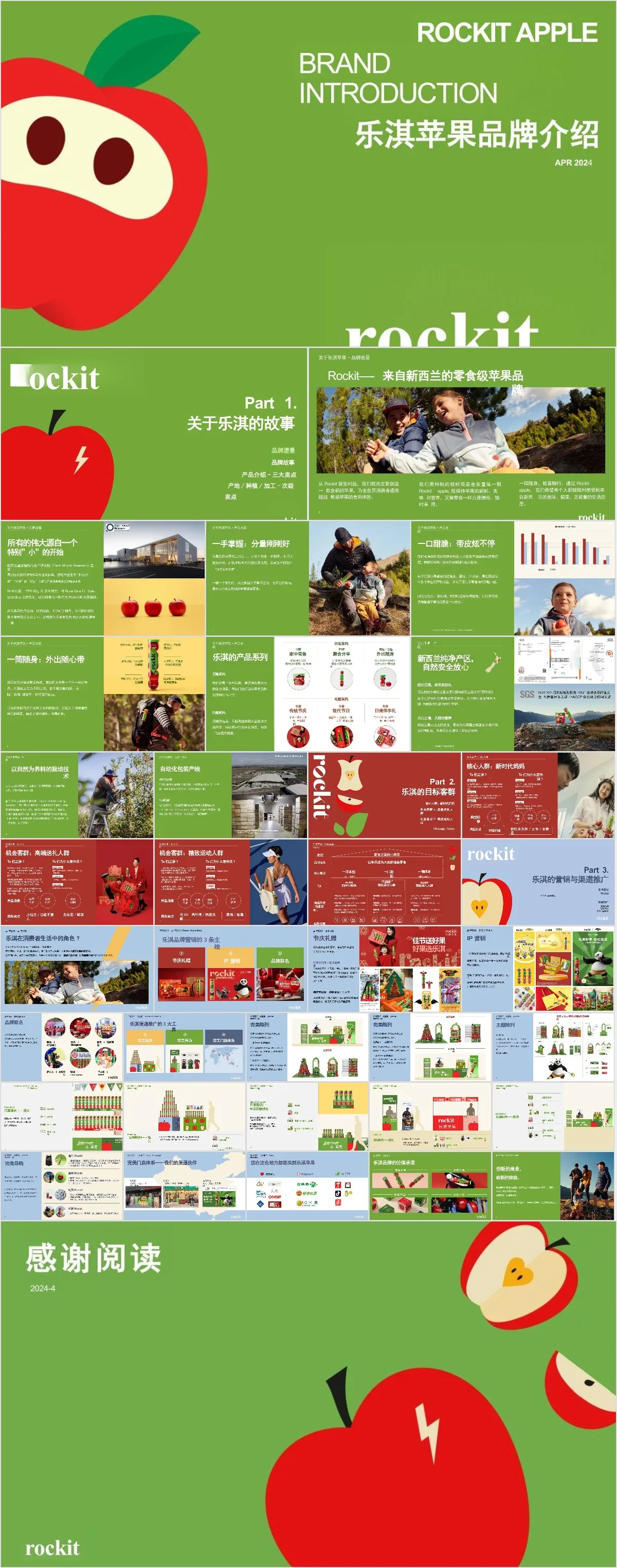乐淇苹果品牌介绍PPT模板 企业品牌宣讲产品推广演示文稿 - 模板内页详情长图